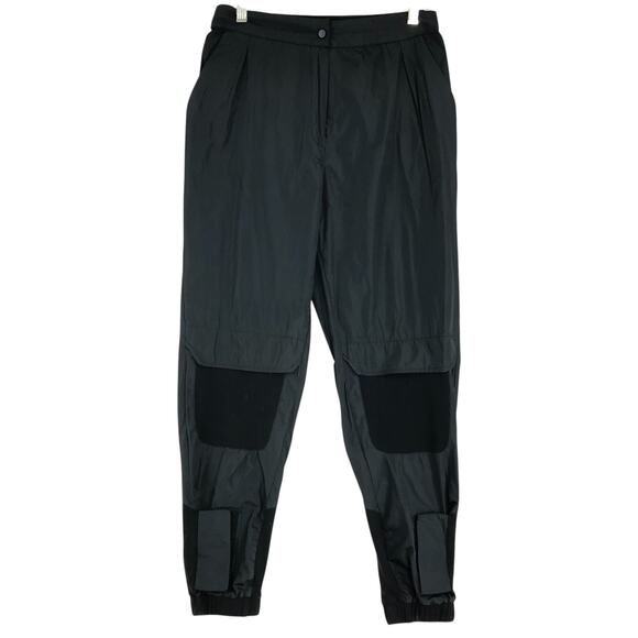 Miin Womens Size 3 US L Pants Contrast Panels Jogger Legs Hook And Loop Ankles - Picture 1 of 13